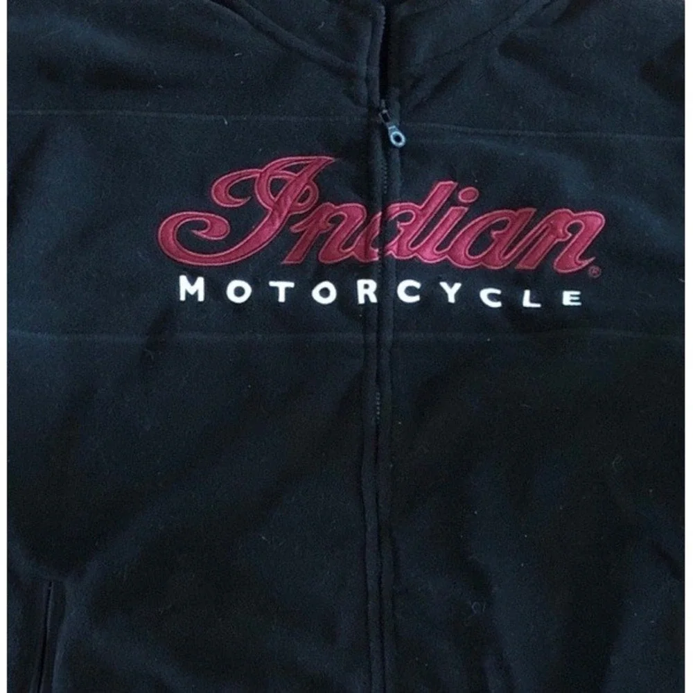 INDIAN MOTORCYCLE - Fleece Embroidered Mens 2XL Full Zip Jacket